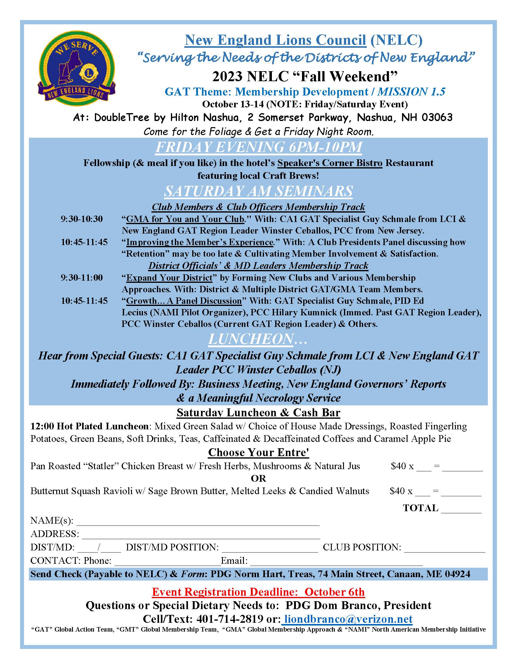 NELC 2023 Fall Weekend Flyer